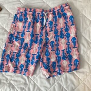 pink/ blue white designed bathing suit